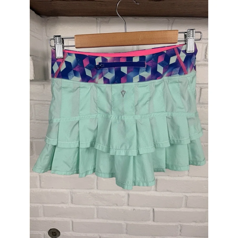 Ivivva by Lululemon Girls Skort Size 12 Aqua Athletic Tennis Golf Skirt
